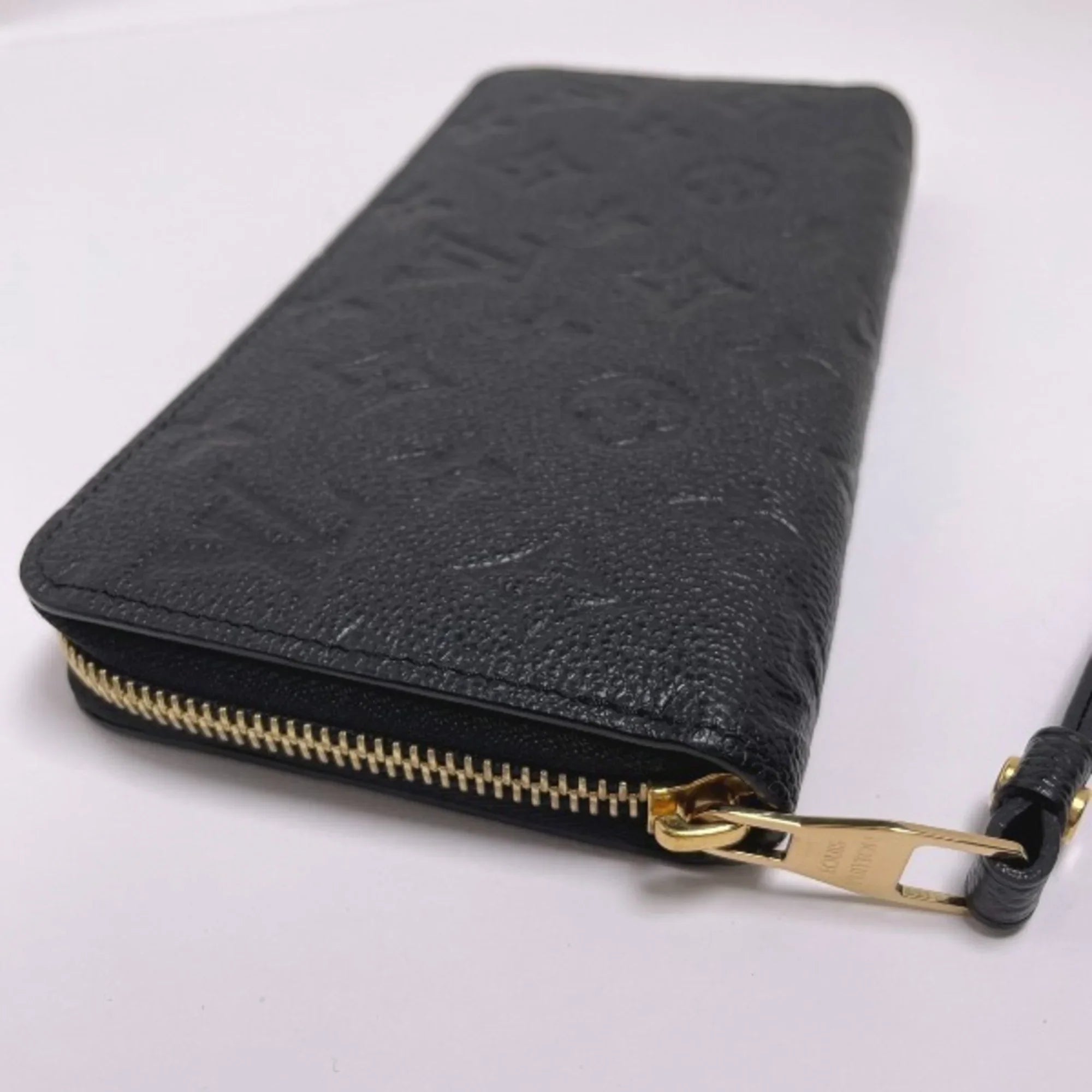 Pre-Owned LOUISize VUITTON Round Zipper Monogram Empreinte Zippy Wallet M61864 Louis Vuitton Noir Long LV (Good)