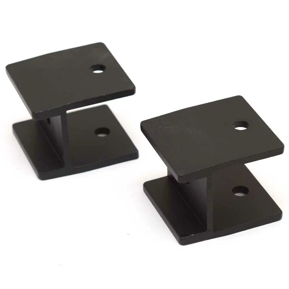 Misty Harbor Boat Bimini H-Brackets 99-001523B | Aluminum Black (Pair)