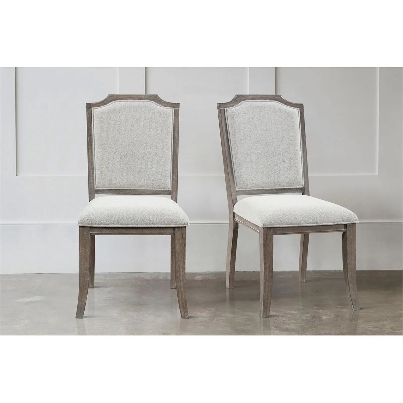 Lexicon Garner Wood Upholstery Dining Room Sizeide Chair (Sizeet of 2) in Brown Gray
