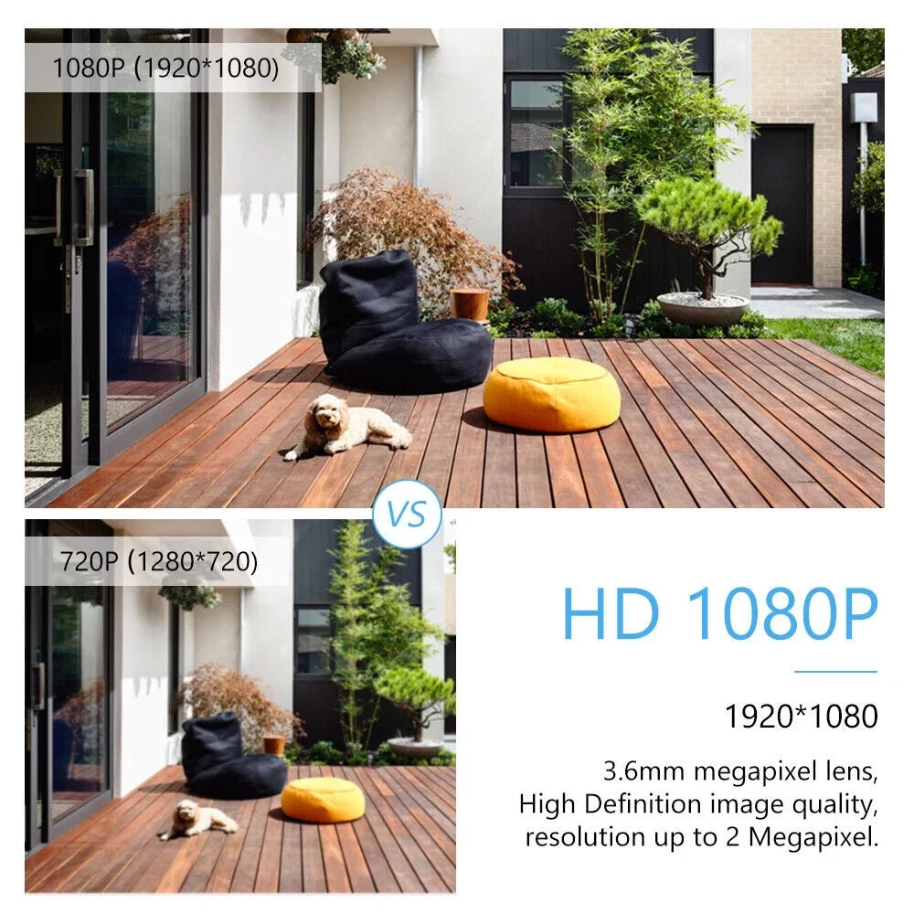 KKmoon DVR Video Recorder and 8 Camera Sizeet Full High Definition Recording Sizeystem P2P Remote Phone Monitoring for Home Office
