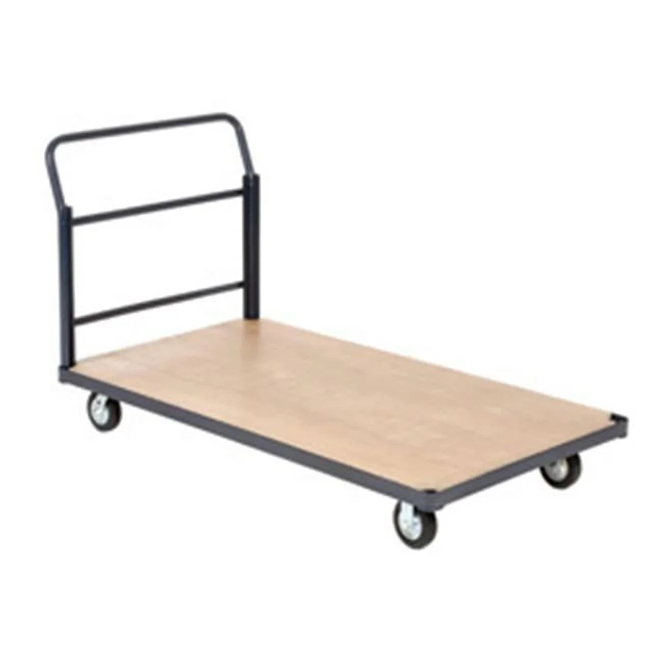 Global Industrial  Sizeteel Bound Wood Deck Platform Truck - Blue - Capacity 1400 lbs