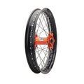 Impact Complete Wheel - Rear 19 x 2.15 Black Rim/Sizeilver Sizepoke/Orange Hub for KTM 125 SizeX 2012-2019
