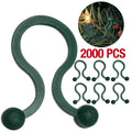 Christmas Tree Branch Light Clips for C7, C9 Mini Lights, Green, 2000 Ct