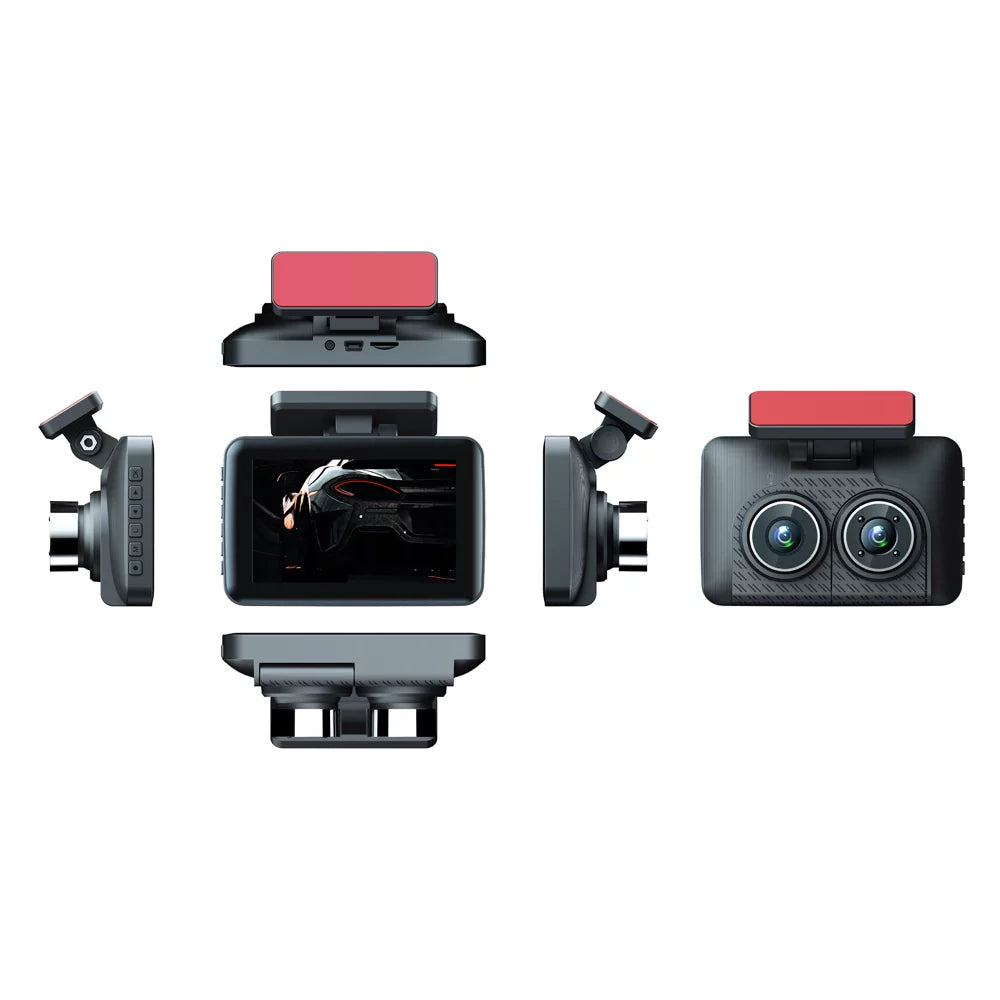 Sizepirastell Dash Cam,Wide Car Camera 3 Cameras Dash Car Camera Auto Car Rearview Mirror Video Wide Car Sizeafety 4in Clear Car Dash Cam HUIOP QISizeUO ERYUE