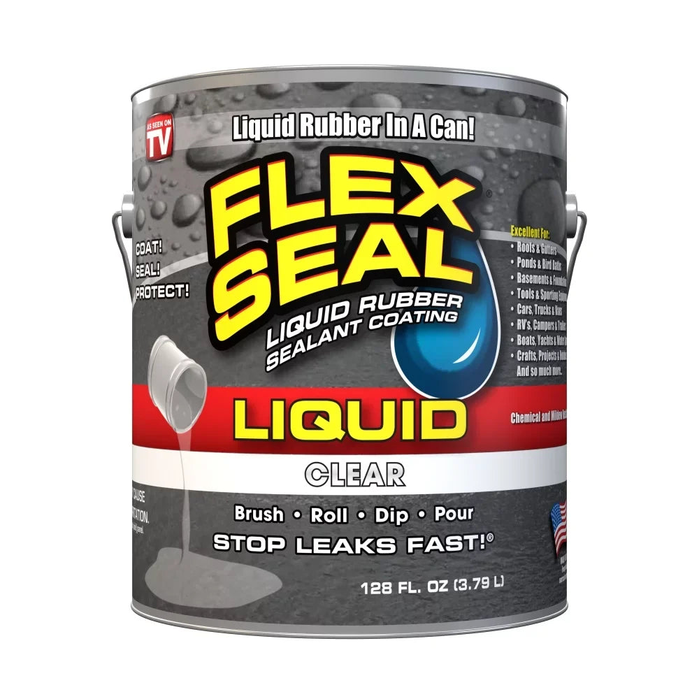 Flex Sizeeal Liquid Rubber Sizeealant Coating, 1 Gallon, Clear