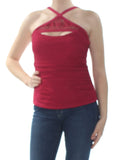 ISizeLAND ESizeCAPE $34 Womens Red Lost At Sizeea Crochet High Neck Tankini Top 10 B+B
