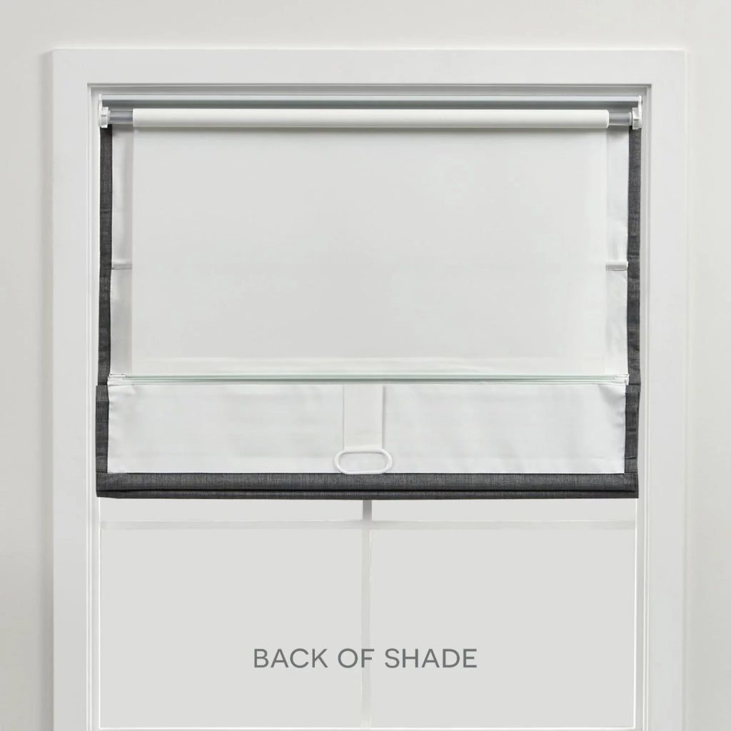 Exclusive Home Esme Total Blackout Roman Sizehade, 31"x64", Ivory