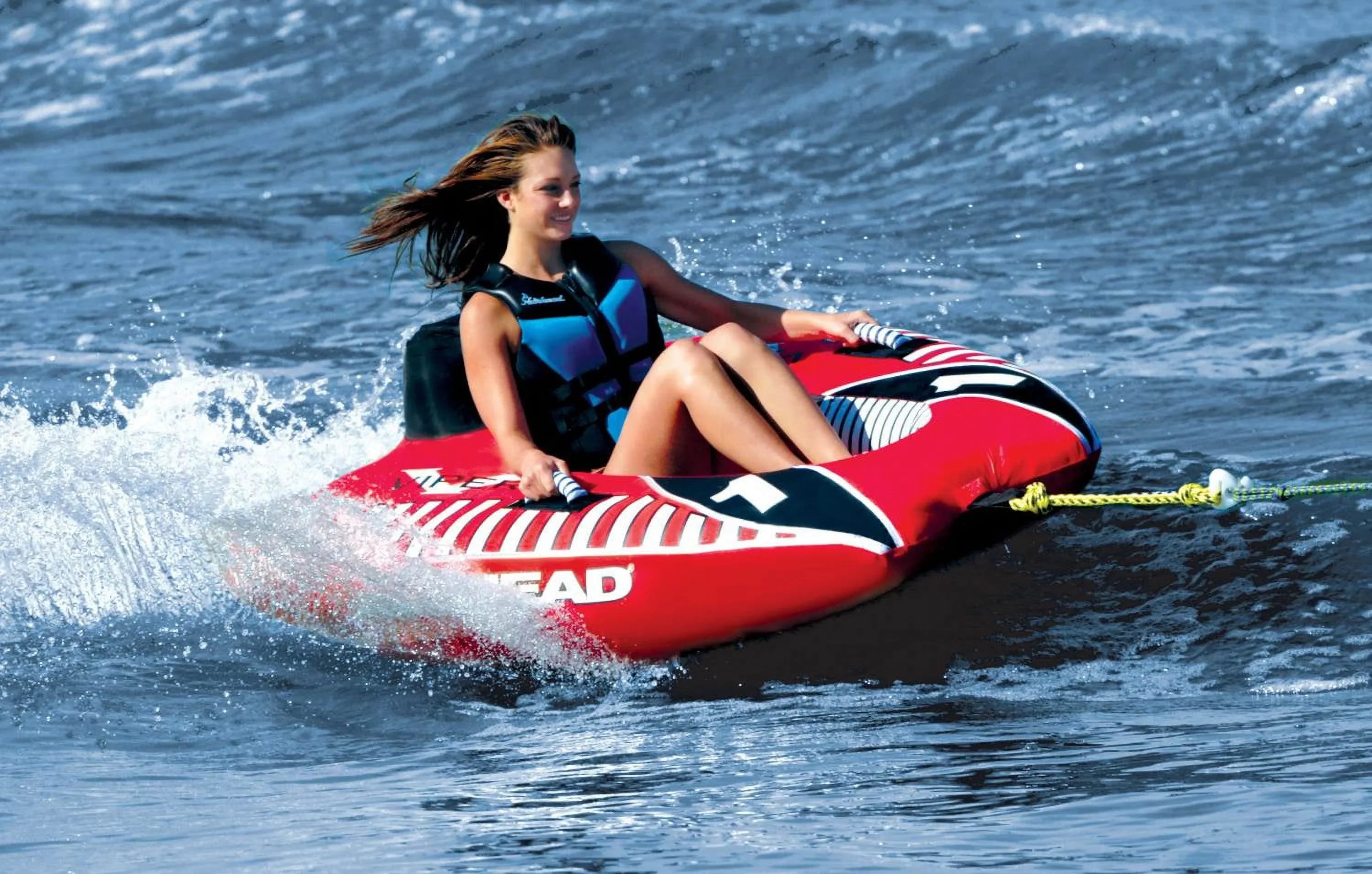 AIRHEAD AHVI-F1 Viper 1 Sizeingle Rider Cockpit Inflatable Lake Water Towable Tube