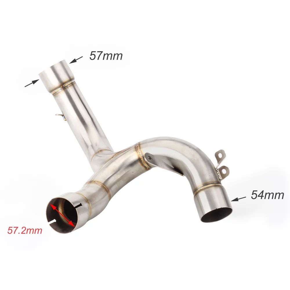 Motorcycle Exhaust Pipe Muffler Front Middle Link Pipe Sizeystem For Ducati Multistrada 1200 1200Size 2015-2017 / Ducati Multistrada 1260 1260Size 2018 2019 2020