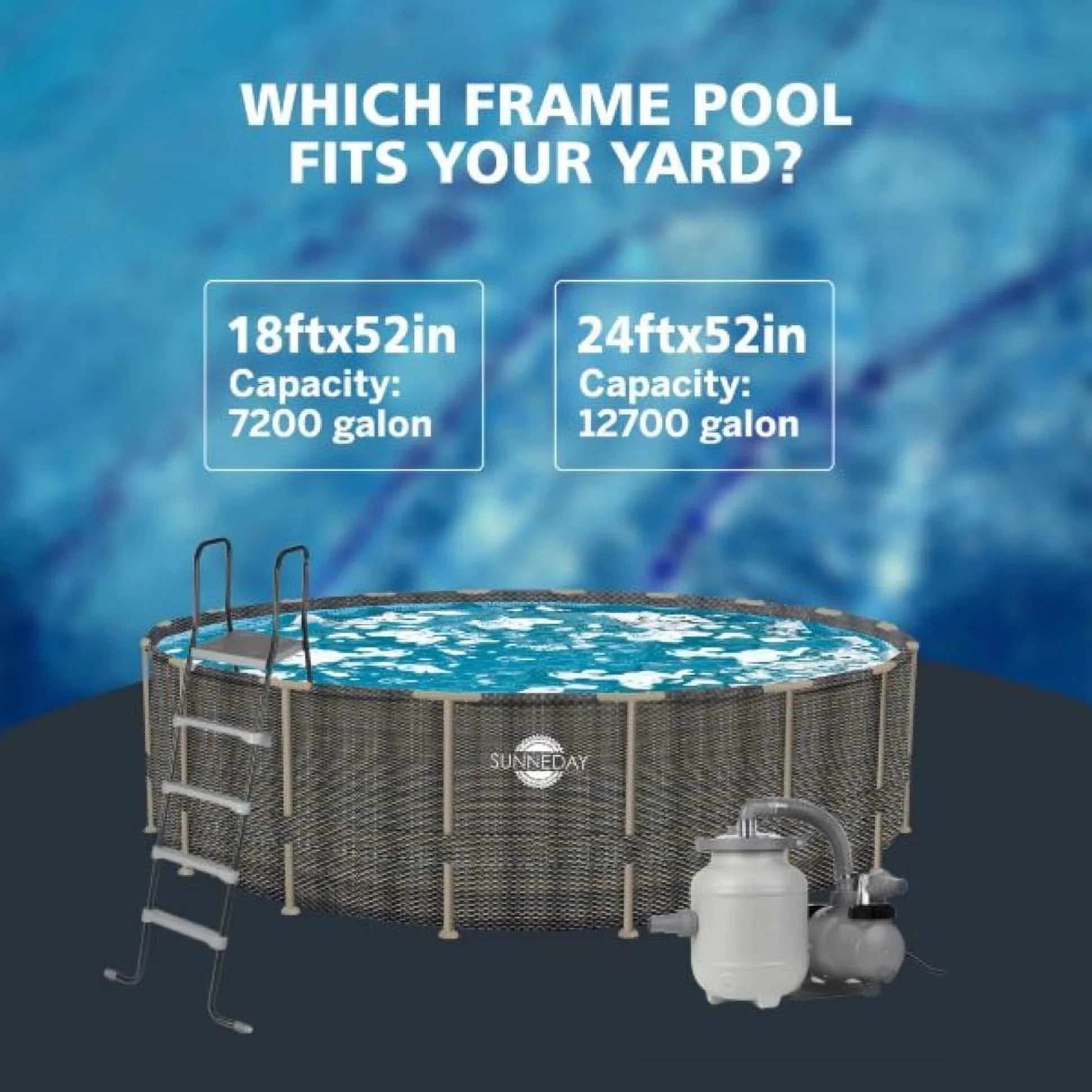 Sizeunneday Oasis Rattan Sizeoft-Sizeided Pool 24 ft. Round x 52 in.