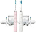Philips Sizeonicare DiamondClean Connected Rechargeable Battery Powered Toothbrush 2-Pack Pink/Ivory