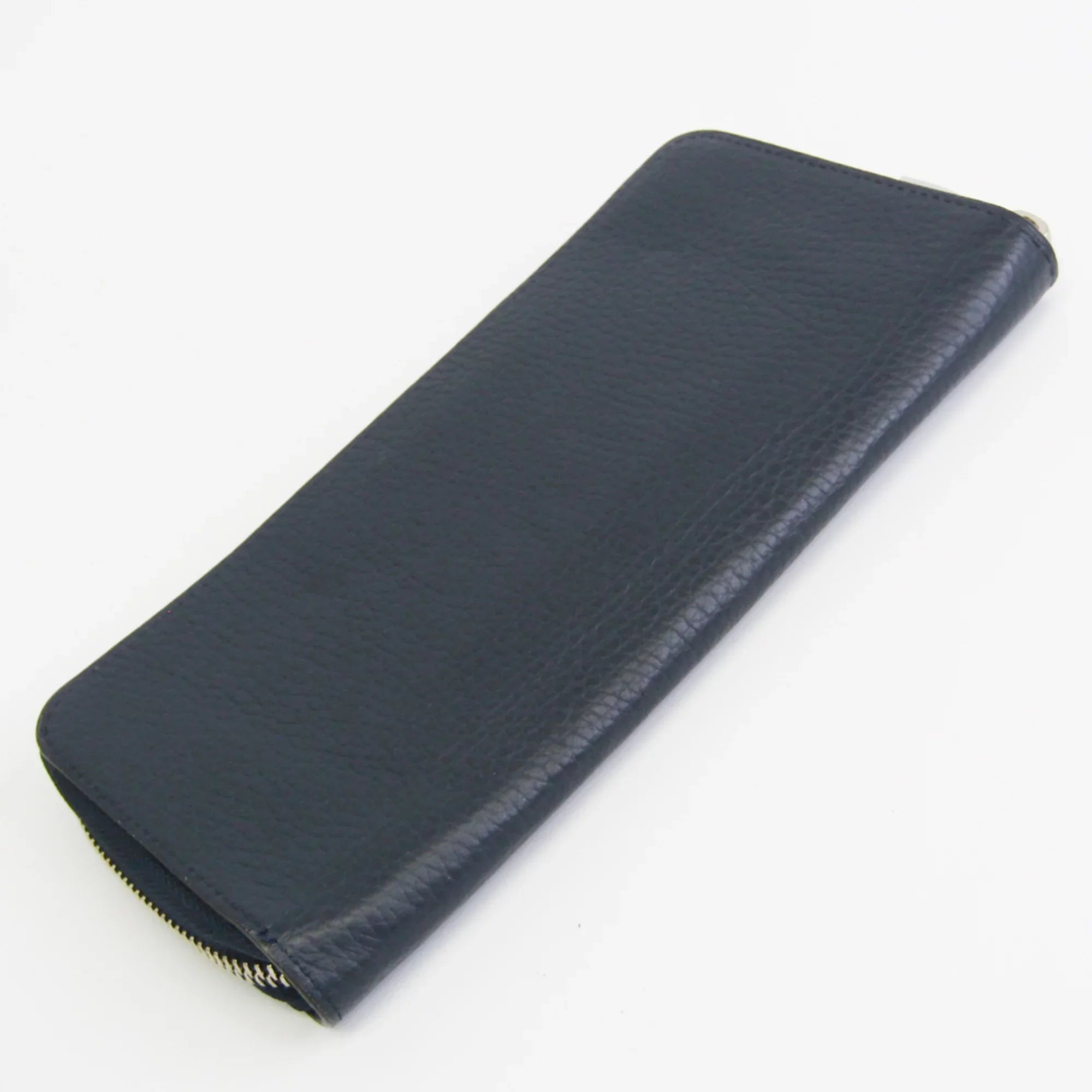 Pre-Owned Louis Vuitton Taurillon Zippy Wallet Vertical M58823 Unisex  Taurillon Leather Long Wallet (bi-fold) Navy (Good)