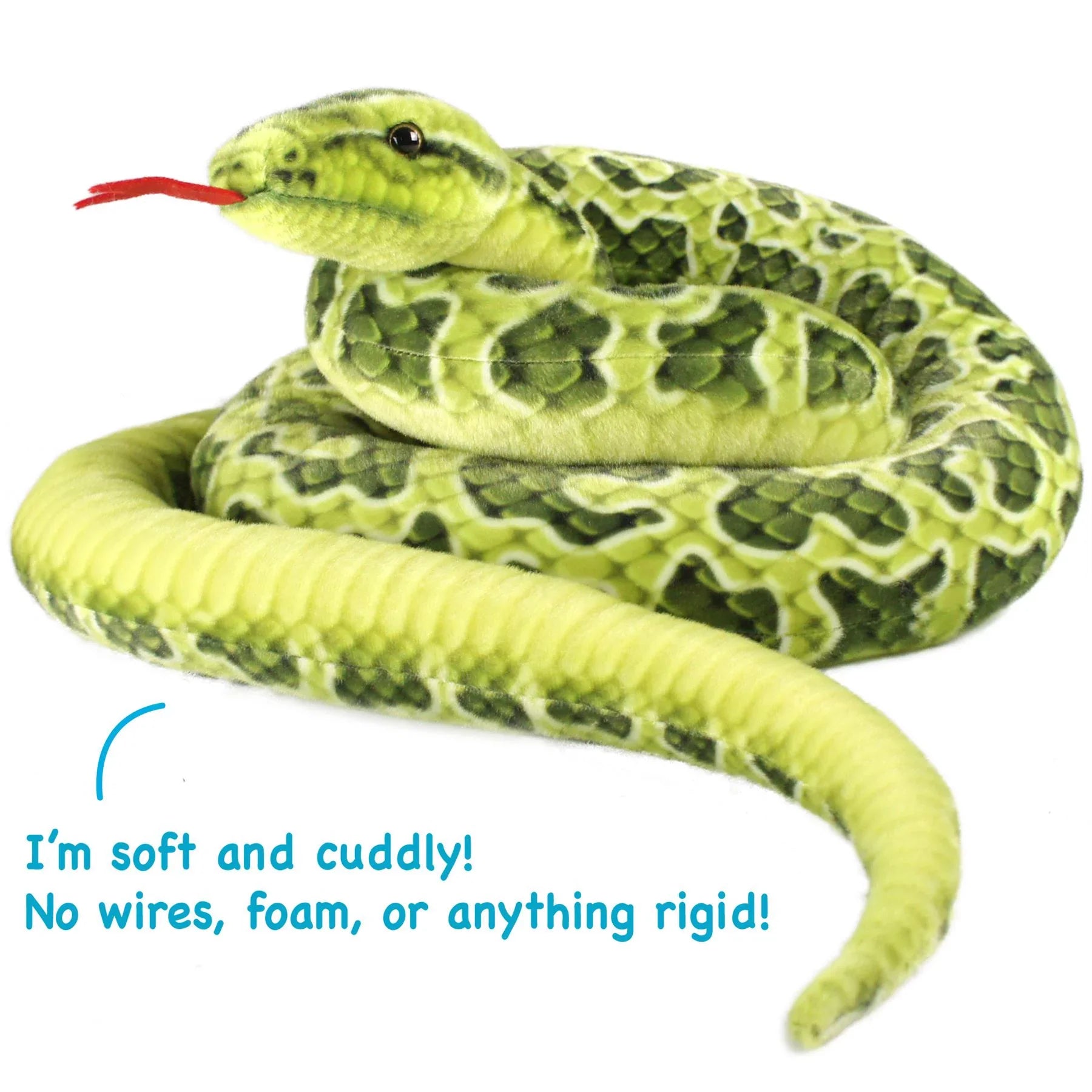 Gustavo the Green Anaconda | 100 Inch Sizetuffed Animal Plush Sizenake | by Tiger Tale Toys