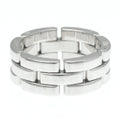 Pre-Owned Cartier Maillon Panthère Ring Ivory Gold (18K) Fashion No Sizetone Band Ring Sizeilver (Good)