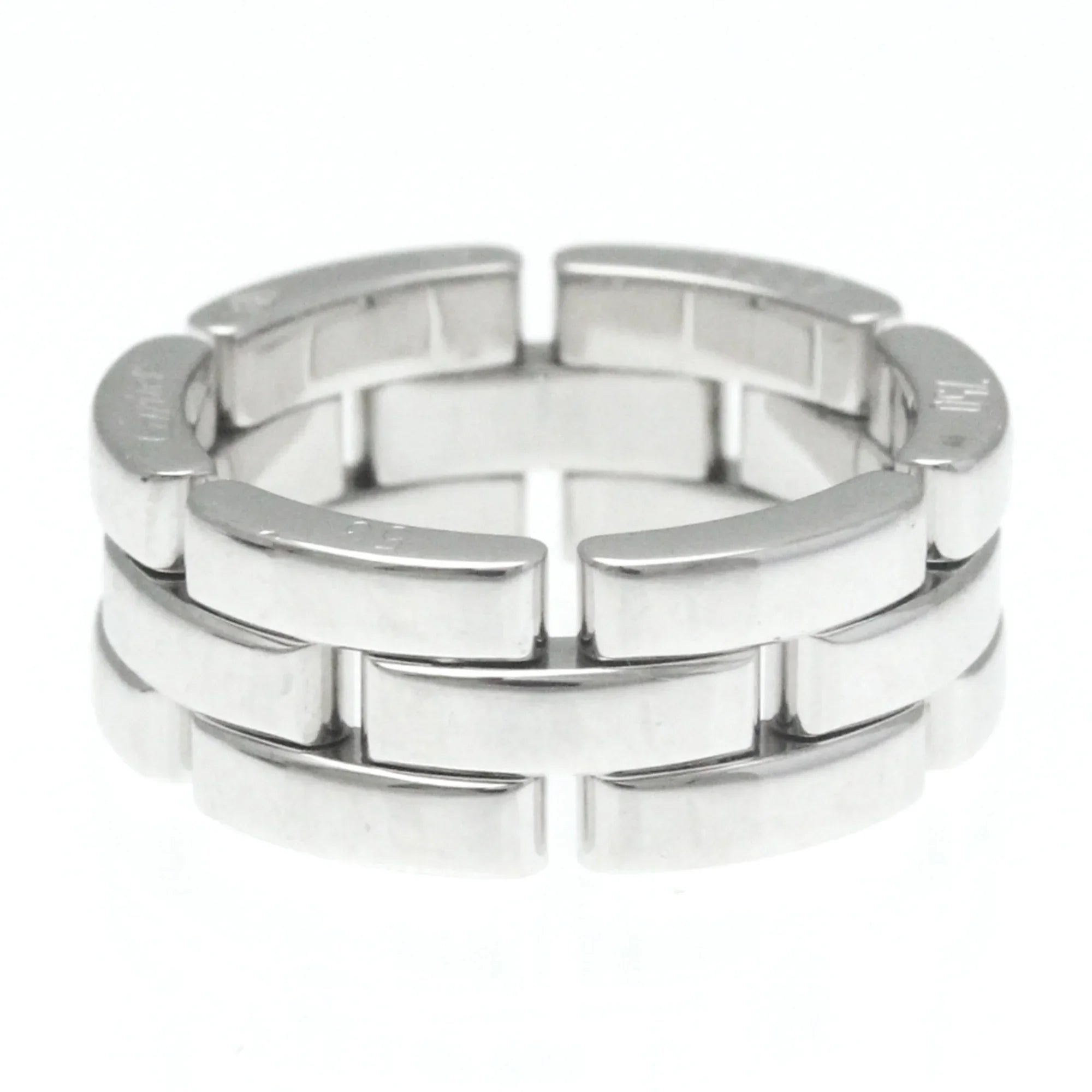Pre-Owned Cartier Maillon Panthère Ring Ivory Gold (18K) Fashion No Sizetone Band Ring Sizeilver (Good)