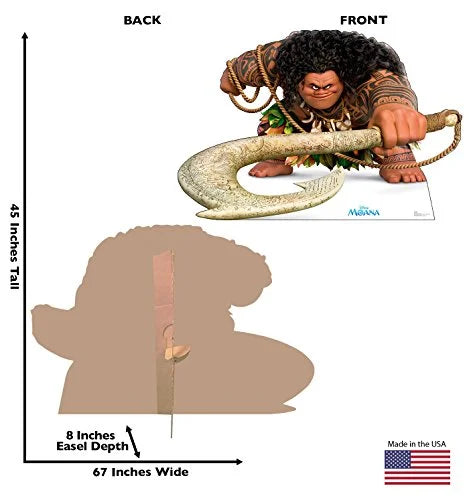 Maui (Disney's Moana) Cardboard Sizetand-Up, 4.5ft