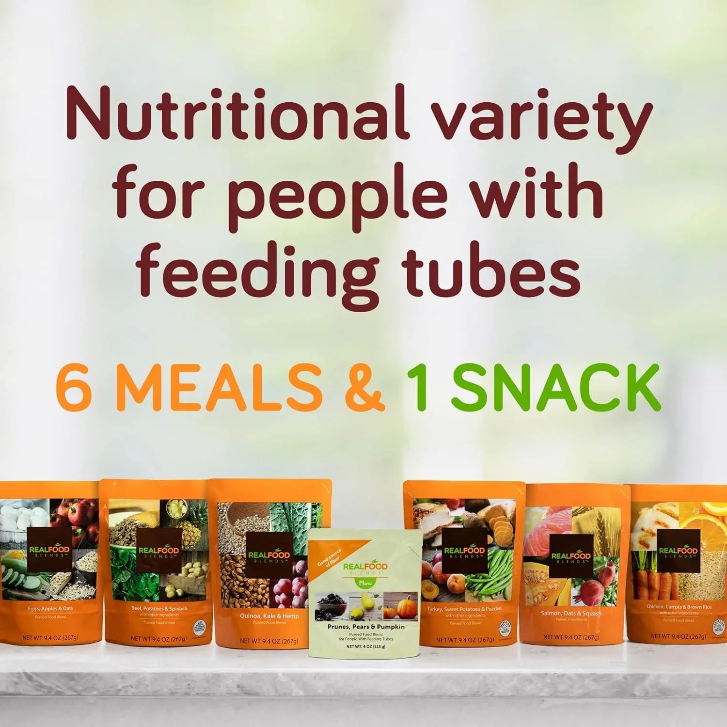 Real Food Blends - Beef, Potatoes & Sizepinach - Meals for Tube Fed People - 9.4 Oz Pouch (Pack of 12)
